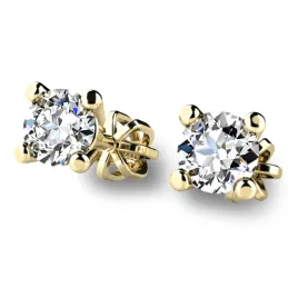 Dámské náušnice žluté zlato 585/1000 přírodní diamant 0.26 ct G/SI 10828-NS-325-ZL-DIA