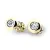 Dámské náušnice žluté zlato 585/1000 přírodní diamant 0.090 ct G/SI 10825-ZL-DIA