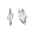 Dámské náušnice bílé zlato 585/1000 přírodní diamant 0.092 ct s brilianty GKW31561
