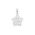 Dámský přívěsek bílé zlato 585/1000 přírodní diamant 0.042 ct - květina GKW57513