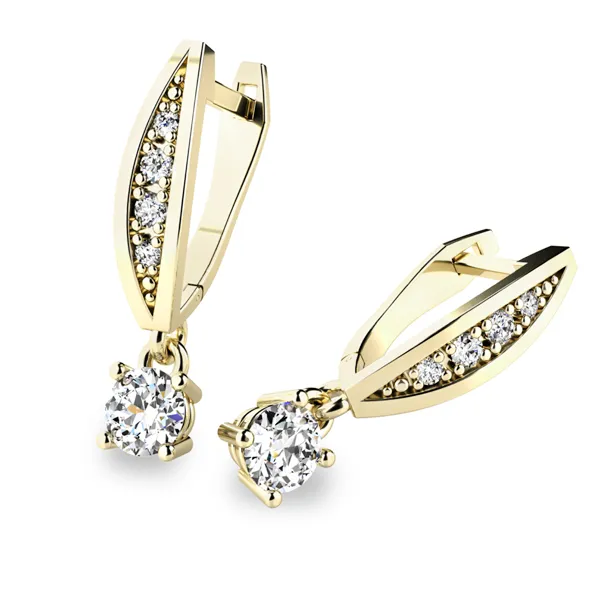 Dámské náušnice bílé zlato 585/1000 přírodní diamant 0.628 ct G/SI visací 10871-B-DIA