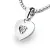 Dámský přívěsek bílé zlato 585/1000 přírodní diamant 0.045 ct G/SI srdce s briliantem 10874-B-DIA
