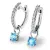 Dámské náušnice bílé zlato 585/1000 přírodní diamant 0.45 ct G/SI briliantové s topaz 10863-B-DIA-TPZ