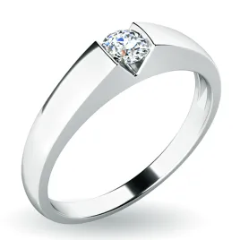 Dámský prsten bílé zlato 585/1000 přírodní diamant 0.150 ct G/SI 10933D