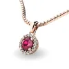 Dámský přívěsek přírodní diamant 0.50 ct G/SI s rubín 10927-B-RUB