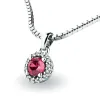 Dámský přívěsek přírodní diamant 0.50 ct G/SI s turmalínem 10927-B-TUR