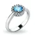 Dámský prsten bílé zlato 585/1000 přírodní diamant 0.50 ct G/SI topaz a brilianty 10924-B-TPZ