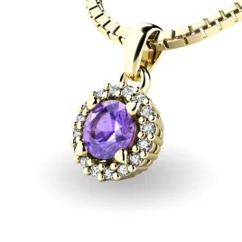 Dámský přívěsek přírodní diamant 0.50 ct G/SI s tanzanitem a tanzanit 10927-ZL-TAN