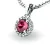 Dámský přívěsek přírodní diamant 0.50 ct G/SI s turmalínem 10927-B-TUR