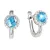 Dámské náušnice bílé zlato 585/1000 přírodní diamant 1.00 ct a topaz GKW47232TPZ