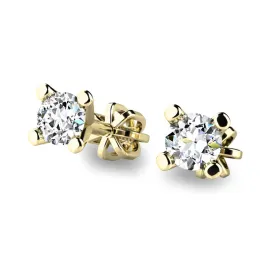 Dámské náušnice žluté zlato 585/1000 přírodní diamant 0.150 ct G/SI 10832-ZL-DIA