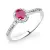 Dámský prsten bílé zlato 585/1000 přírodní diamant 0.36 ct rubín GKW52431RUB