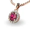 Dámský přívěsek přírodní diamant 0.50 ct G/SI s rubín 10927-B-RUB