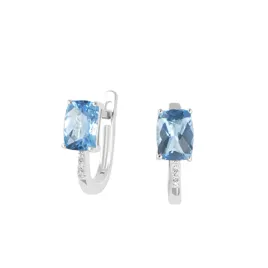 Dámské náušnice bílé zlato 585/1000 přírodní diamant 1.80 ct a topaz GKW48535TPZ