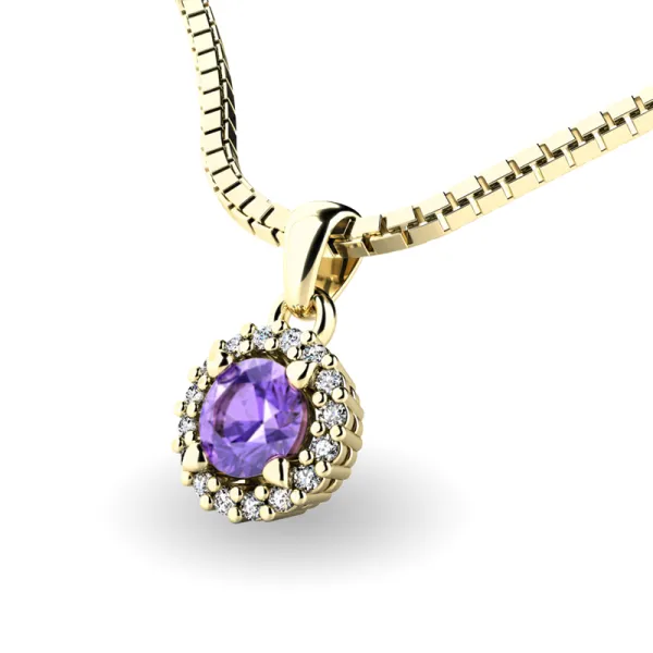 Dámský přívěsek přírodní diamant 0.50 ct G/SI s tanzanitem a tanzanit 10927-ZL-TAN