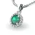 Dámský přívěsek přírodní diamant 0.50 ct G/SI se smaragd 10927-B-SMAR