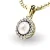 Dámský přívěsek přírodní diamant 0.080 ct perlový 10931-ZL-FW-DIA