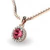 Dámský přívěsek přírodní diamant 0.50 ct G/SI s turmalínem 10927-B-TUR