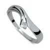 Dámský prsten bílé zlato 585/1000 přírodní diamant 0.085 ct G/SI DF1853
