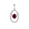 Dámský přívěsek bílé zlato 585/1000 přírodní diamant 0.38 ct G/SI s rubín GKW38614RUB