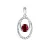 Dámský přívěsek bílé zlato 585/1000 přírodní diamant 0.38 ct G/SI s rubín GKW38614RUB