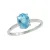 Dámský prsten bílé zlato 585/1000 přírodní diamant 1.45 ct topaz GKW48549TPZ