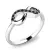Dámský prsten bílé zlato 585 přírodní diamant 0.050 ct černé brilianty - infinity 140007B-DIA-Black