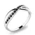 Dámský prsten bílé zlato 585 přírodní diamant 0.090 ct černé brilianty 140013B-DIA-Black