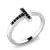 Dámský prsten bílé zlato 585 přírodní diamant 0.060 ct černé brilianty 140014B-DIA-Black