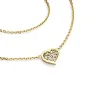 Dámský náhrdelník žluté zlato 585/1000 přírodní diamant 0.176 ct G/SI srdce s brilianty 10877-NH01-ZL