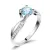 Dámský prsten bílé zlato 585/1000 přírodní diamant 0.55 ct G/SI topaz a brilianty 140002-B-TPZ