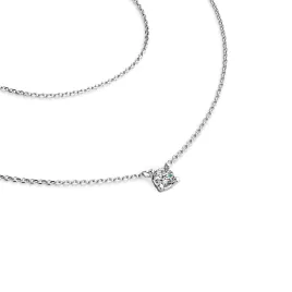 Dámský náhrdelník bílé zlato 585/1000 přírodní diamant 0.130 ct G/SI briliantem 10828-NH01-B