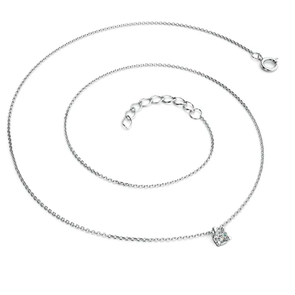 Dámský náhrdelník bílé zlato 585/1000 přírodní diamant 0.130 ct G/SI 10828-NH02-B