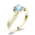 Dámský prsten přírodní diamant 0.55 ct G/SI topaz a brilianty 140002-ZL-TPZ