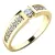 Dámský prsten žluté zlato 585/1000 přírodní diamant 0.22 ct G/SI 10775D-ZL