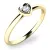 Dámský prsten žluté zlato 585/1000 přírodní diamant 0.045 ct G/SI 10849D-ZL