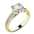 Dámský prsten žluté zlato 585/1000 přírodní diamant 1.05 ct G/SI 10777D-ZL