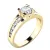 Dámský prsten žluté zlato 585/1000 přírodní diamant 0.80 ct G/SI 10776D-ZL