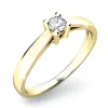 Dámský prsten žluté zlato 585/1000 přírodní diamant 0.110 ct G/SI 10797-ZL