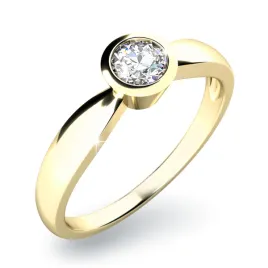 Dámský prsten žluté zlato 585/1000 přírodní diamant 0.20 ct G/SI 10810D-ZL
