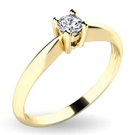 Dámský prsten žluté zlato 585/1000 přírodní diamant 0.130 ct G/SI 10942D-ZL 10942-ZL-DIA