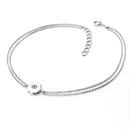 Dámský náramek bílé zlato 585/1000 přírodní diamant 0.055 ct G/SI 10911-NR02-B