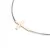 Dámský náhrdelník zlato mix 585/1000 přírodní diamant 0.006 ct G/SI křížem 10947-NH01-BCV