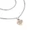 Dámský náhrdelník zlato mix 585/1000 přírodní diamant 0.096 ct srdce s Champagne brilianty 10881-NH01A-CVB-Champ
