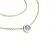 Dámský náhrdelník zlato mix 585/1000 přírodní diamant 0.084 ct G/SI brilianty 10902-NH01-ZLB
