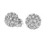 Dámské náušnice bílé zlato 585/1000 přírodní diamant 0.572 ct G/SI - kuličky 10971-NS-B-DIA