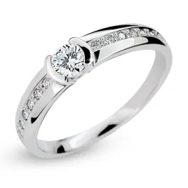 Dámský prsten bílé zlato 585/000 přírodní diamant 0.332 ct G/SI DF2106